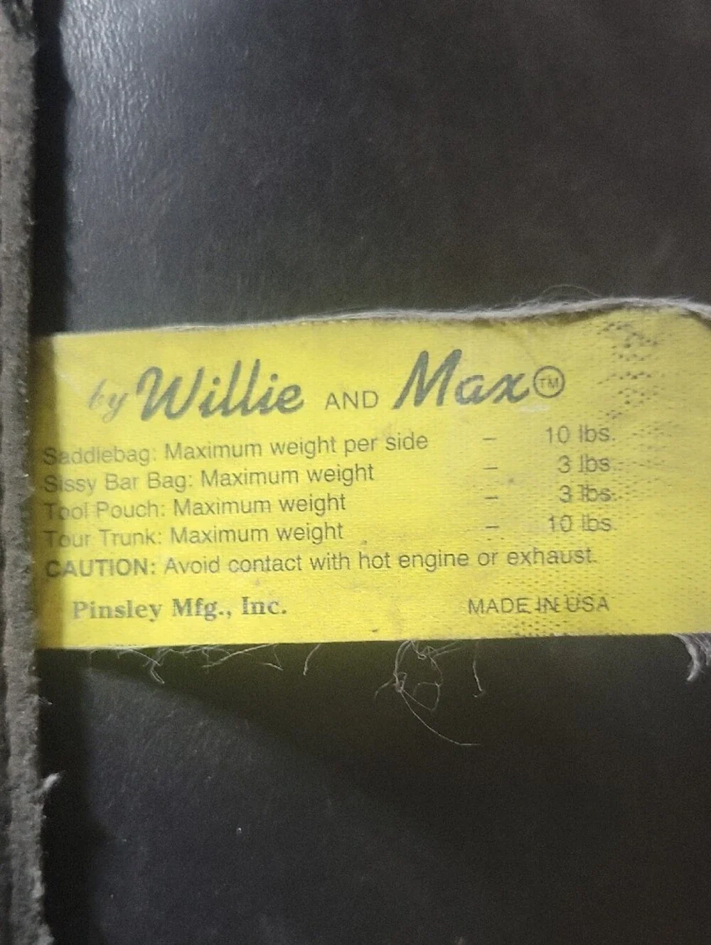 Willie And Max Saddle Bags For A Bike